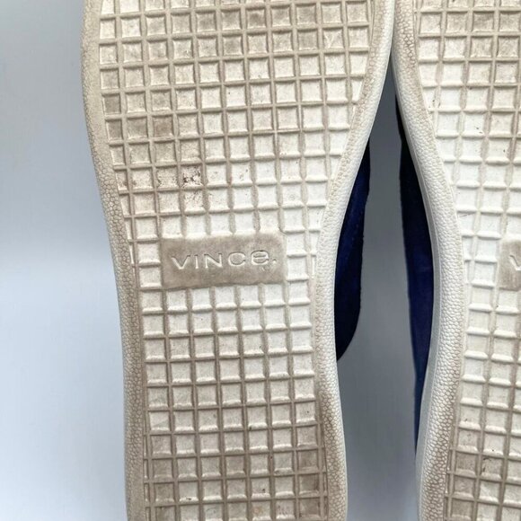 VINCE. WOMEN'S BLAIR NAVY SUEDE SLIP ON LOAFERS - 9M - Picture 10 of 10
